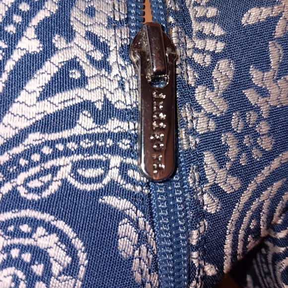 Blue Paisley Ankle Boots Size 9 - Picture 6 of 10